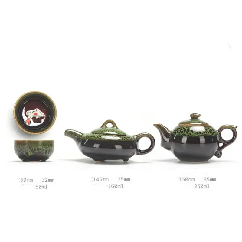 Традиционный изысканный керамический чайник с рисунком рыбы чайная чашка фарфоровый китайский чайный набор кунг-фу для свадьбы посуда для напитков подарок