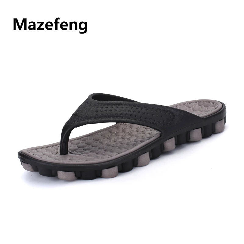 

Mazefeng 2018 New Trend Summer Men Casual Slippers Men Outdoor Slippers Beach Waterproof Antiskid Male Flip Flops Indoor Soft