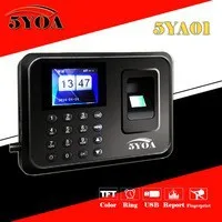 

5YOA A01 Biometric Fingerprint Time Attendance Clock Recorder Employee Electronic English Portuguese Voice Reader Machine 5YA01