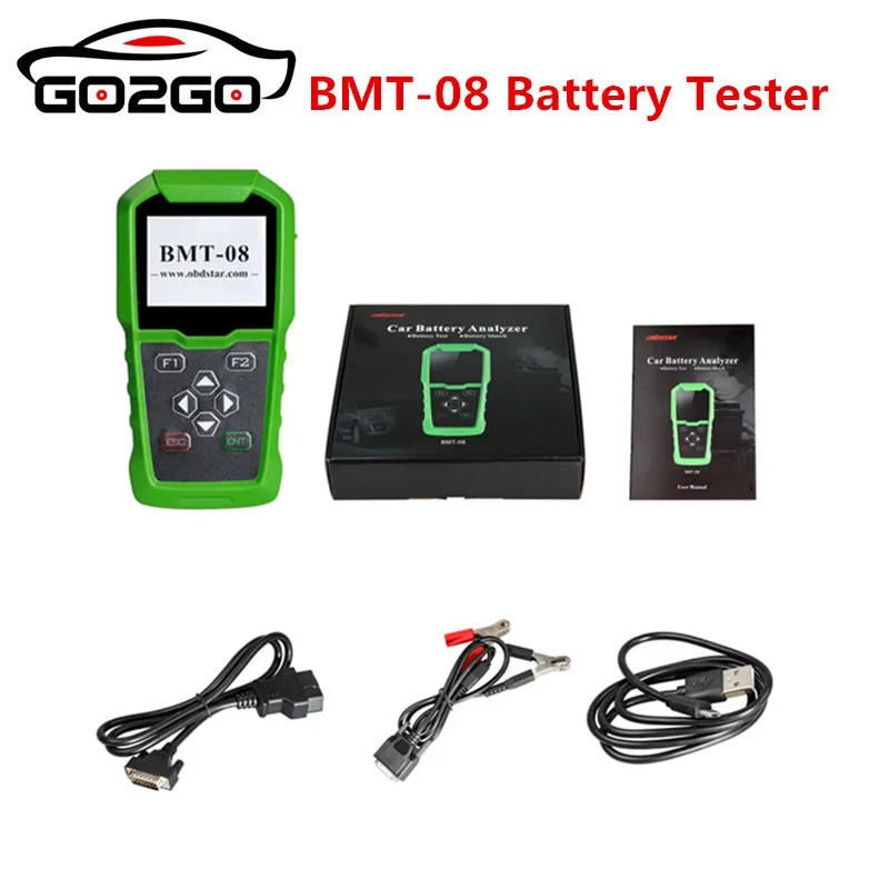 

Hot Sale OBDSTAR BMT-08 12V/24V 100-2000 CCA 220AH Automotive Load Battery Tester and Car Battery OBD2 Match Tool