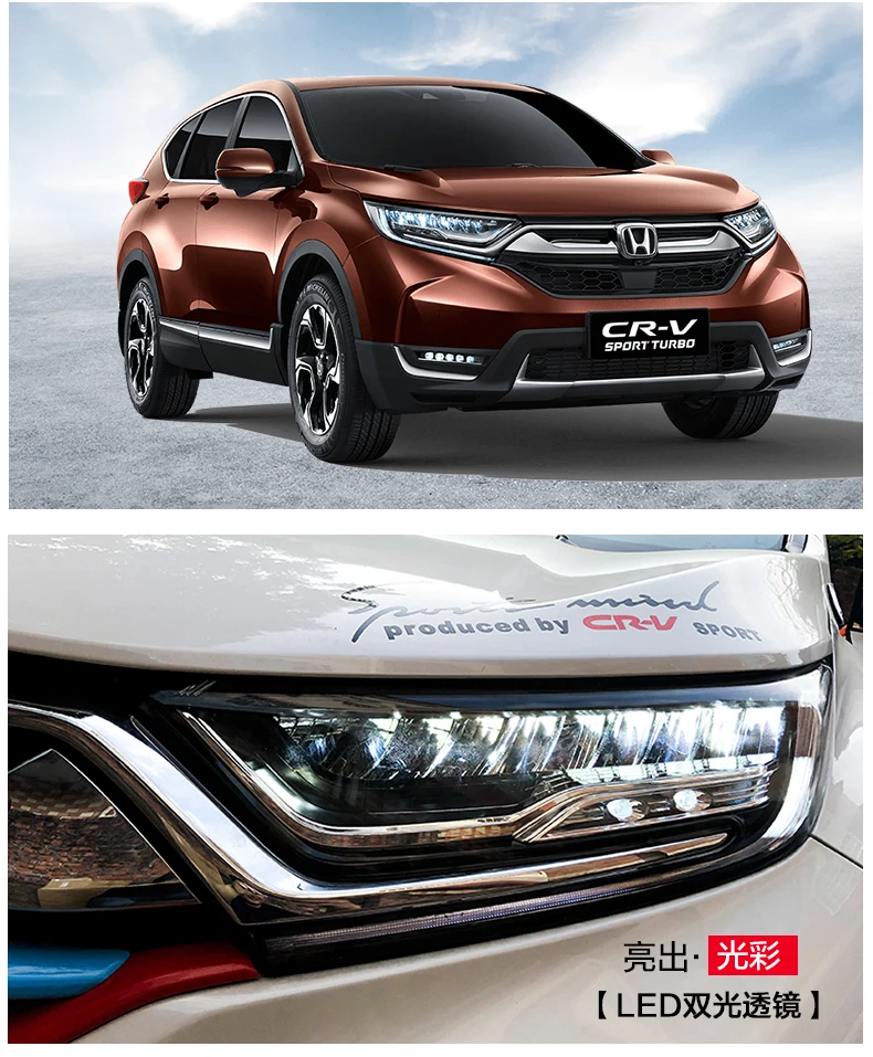 АКД стайлинга автомобилей фара для CR-V фары 2017-2018 CRV светодиодный фар светодиодный DRL D2H Hid вариант Ангел глаз Bi Xenon луча