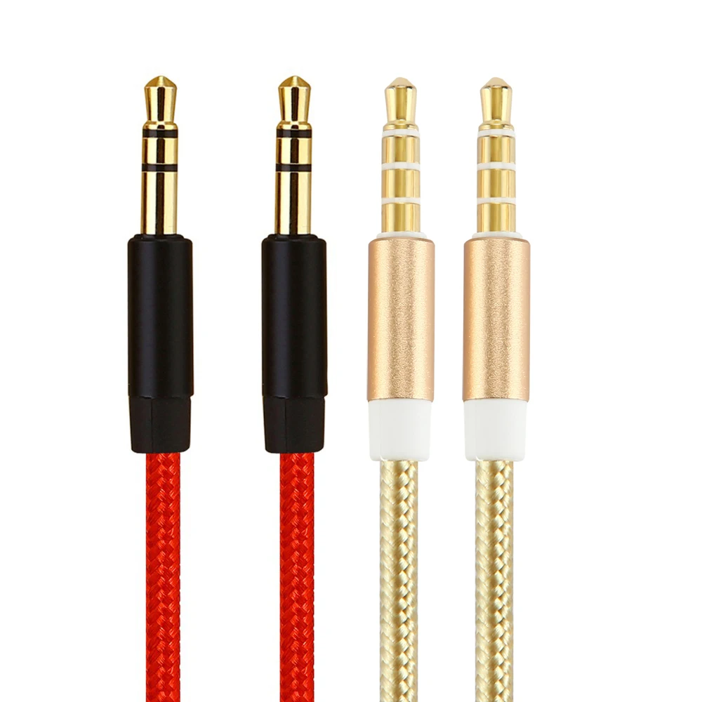 

Aux Cable 3.5mm Jack Male to Male Aux Stereo Auxiliary Cable for Car Headphone Speaker MP3 MP4 Cellphone Tablets 0.5m 1m 2m 3m