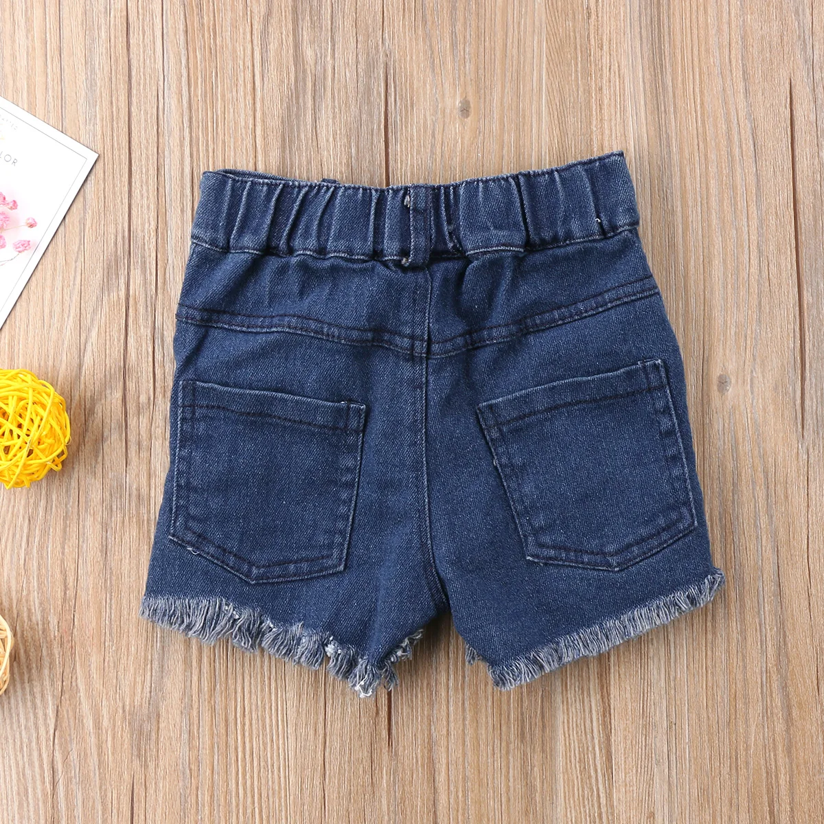 Летние для новорожденных Для маленьких мальчиков девочки, отверстие джинсы Шорты для женщин Брюки для девочек одежда Короткие шорты модные Джинсовые укороченные брюки От 0 до 5 лет