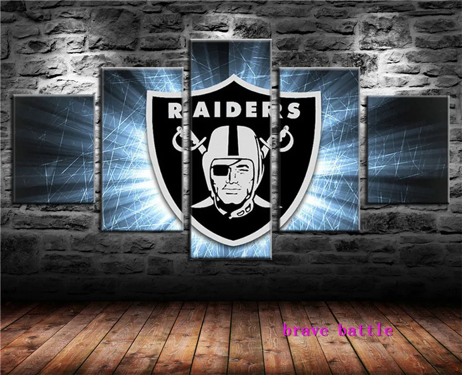 Oakland Raiders абстрактная стена книги по искусству картина маслом плакат напечатанная Картина на холсте настенные панно для гостиная домашний декор