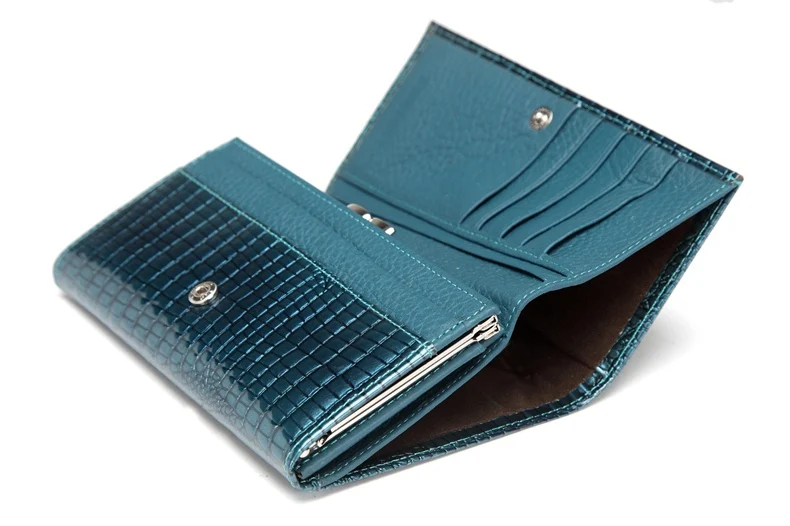 VICKAWEB Genuine Leather Small Wallet Women Wallets Alligator Short Purse Coins Hasp Girls Wallet Fashion Female Ladies Wallets-014