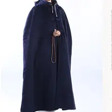 Зимняя теплая накидка унисекс, 5 цветов, буддизм, монахи Шаолинь, пальто для боевых искусств, плащ для медитации, abbot nunwarm robe, серый/красный/синий