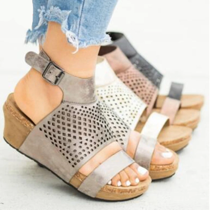 

VTOTA Summer Platform Sandals 2019 Fashion Women Strap Gladiator Sandals Wedges Shoes Casual Woman Peep Toe Espadrille Femme
