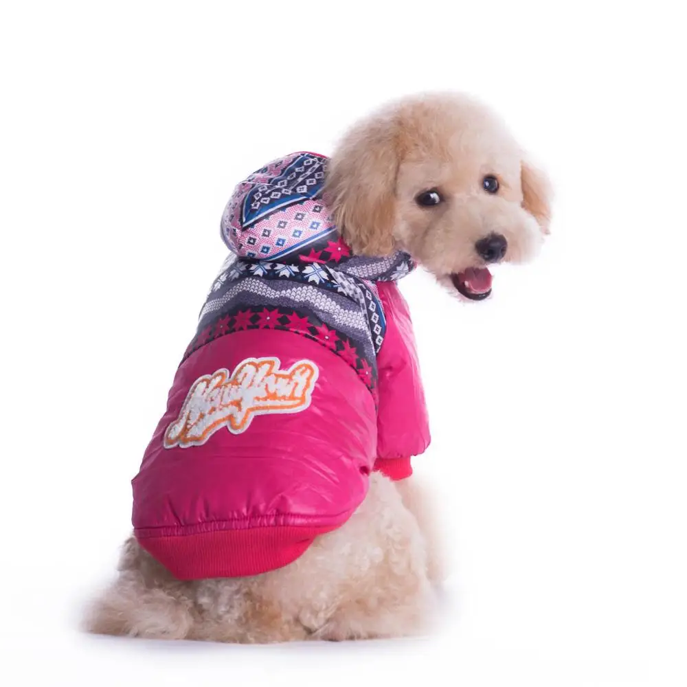 Зимний пуховик для пальто для собак теплая одежда для щенков хлопковый костюм для домашних животных Одежда для чихуахуа PT118 - Цвет: Красный