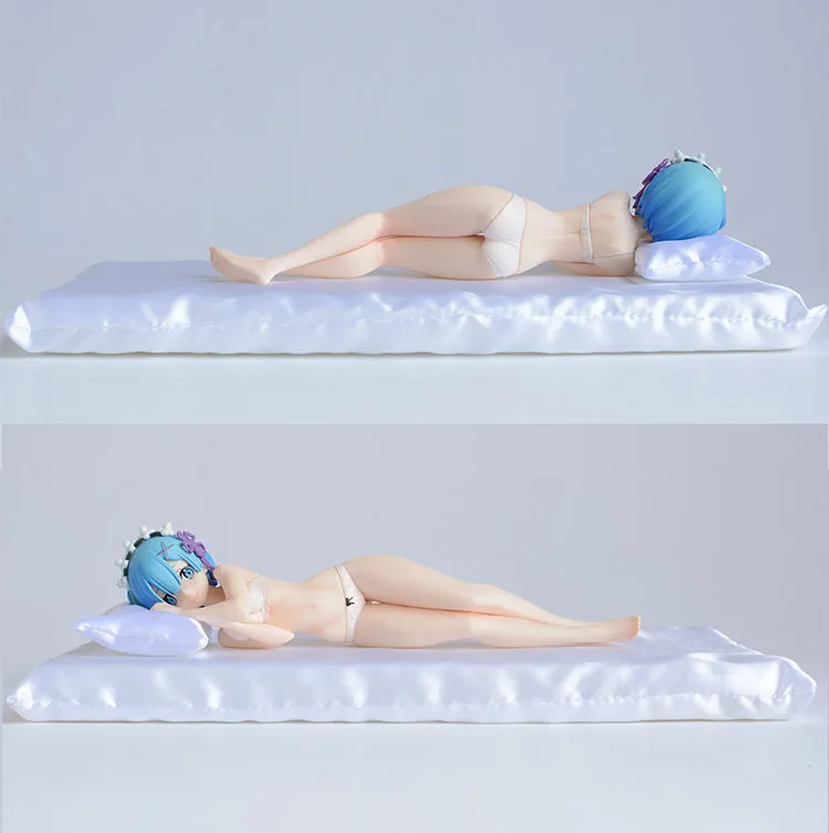 ПВХ Аниме Сексуальная Rem сон обмен фигурка Re: жизнь в другом мире от нулевого модель игрушки Дети DIY кукла 22 см