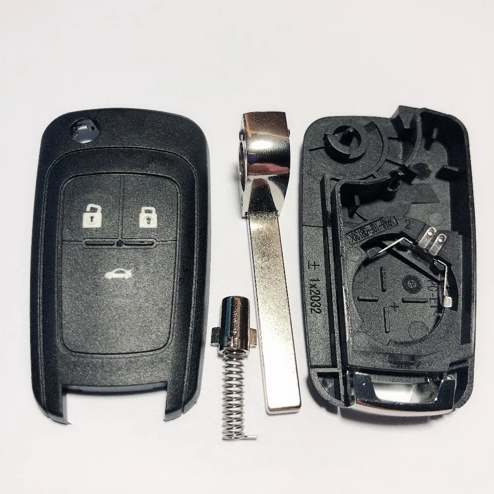 С эмблемой Замена дистанционного чехол Fob Обложка для Buick Hideo Regal LaCrosse GL8 XTG Excelle XT GT 3 кнопки флип-ключ для автомобиля оболочки