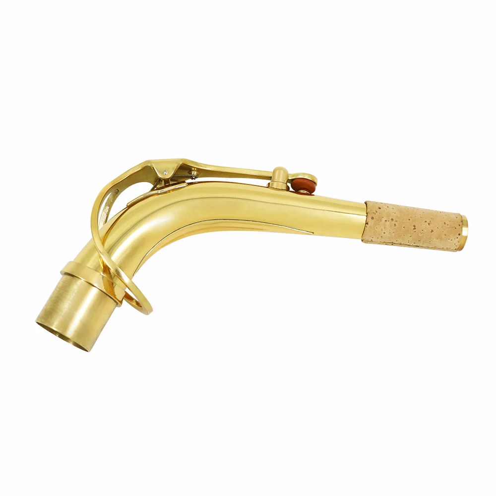 

Brass Alto Saxophone Sax Bend Neck 24.5mm with Cleaning Cloth Cork Saxophone Accessory