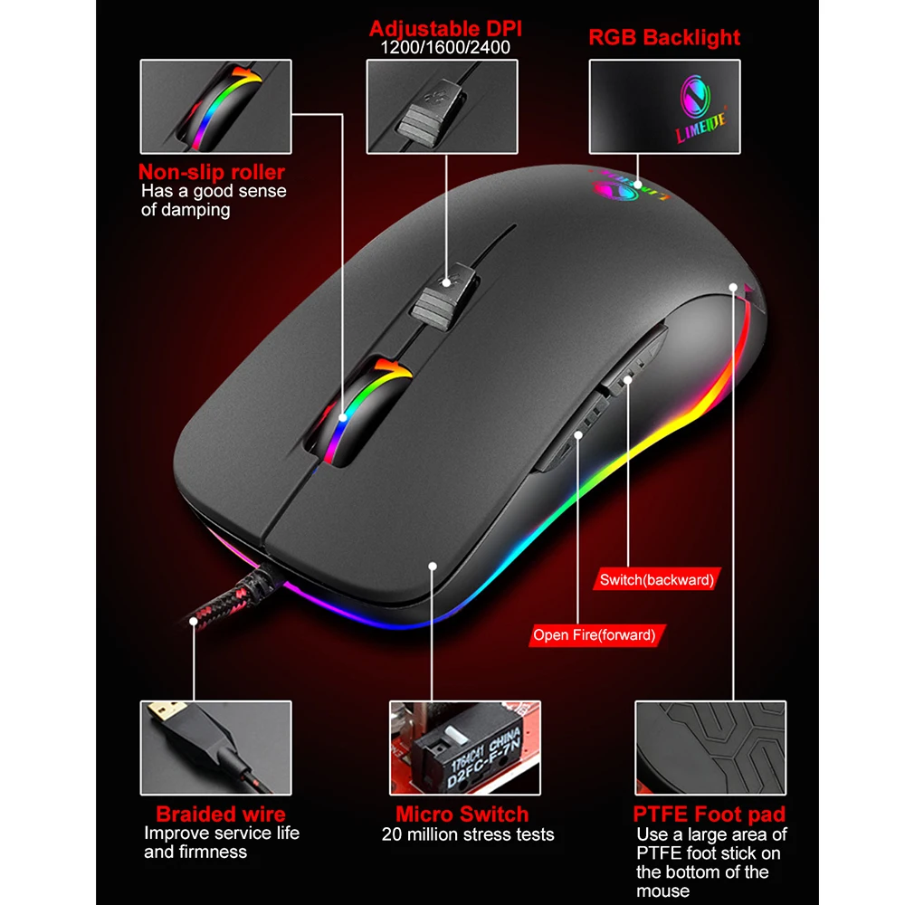 Metoo ZERO русская LED Breathing Pro игровая механическая клавиатура мышь USB Проводная полная
