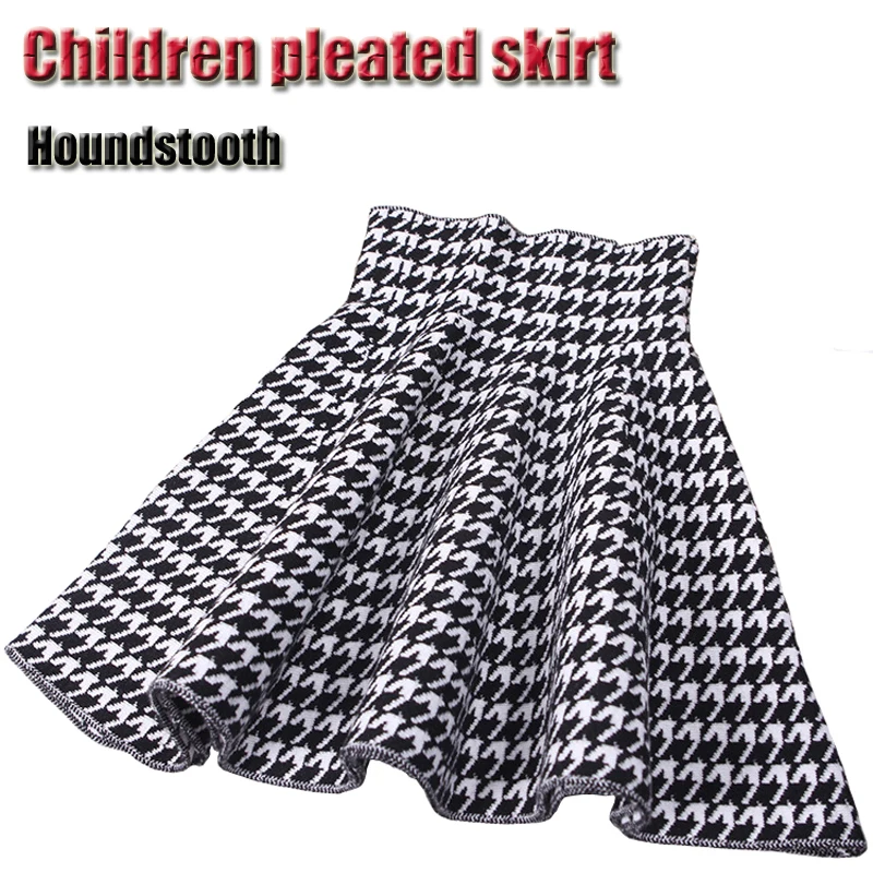 

Spring Autumn Casual Girl Mini Skirt High Waisted Flared Pleated Black Purple Short Knitted Elastic Girls Skirt