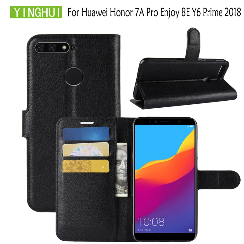 YINGHUI для Huawei Enjoy 8E / Honor 7A Pro Y6 Prime 2018 5 7 дюйма чехол откидной кожаный телефона кошелек
