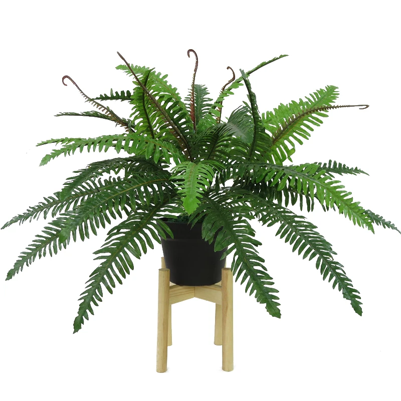 

Simulation Big Persian Grass Leaves Artificial Green Plants Fake Lifelike Plastic Fern Floral Arrangement Home Garden Decoration