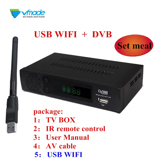 Hd 1080p Dvb T2 39 Digital Signal Receiver Set Top Box Terrestrial Receiver H 264 Dvb Tv Tuner With Rj45 Support Wifi Satellite Tv Receiver Aliexpress