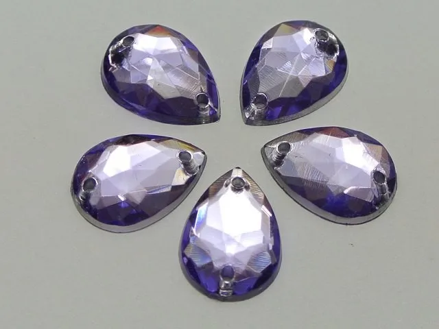 200-Mixed-Color-Acrylic-Teardrop-Flatback-Sewing-Rhinestone-Button-10X14mm-Sew-on-beads