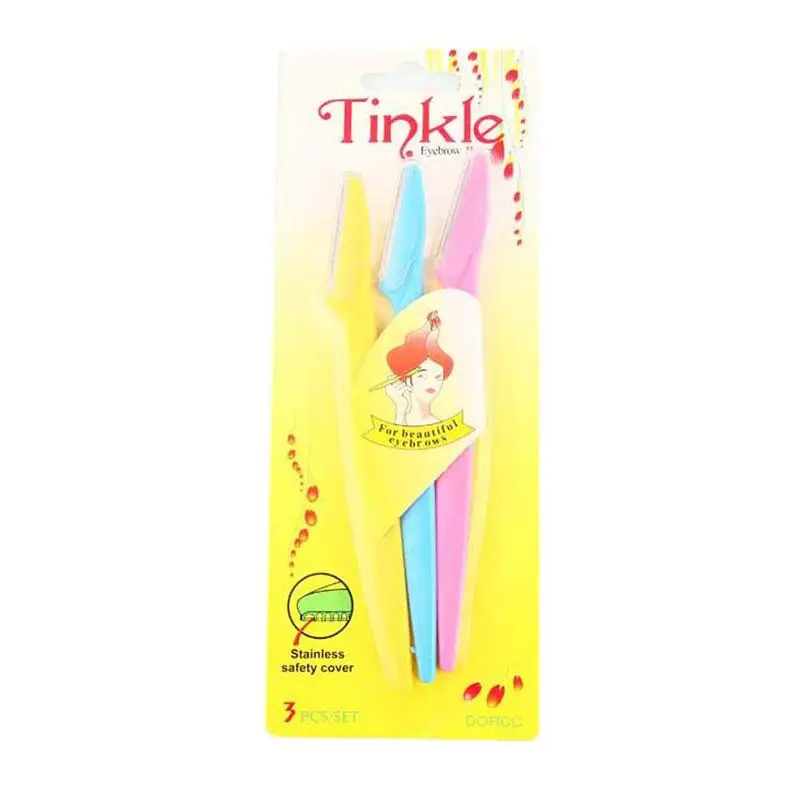 

3Pcs Tinkle Eyebrow Razor,Facial Hair Remover Eyebrow Trimmer,Sharp Mini Makeup Knife Shaper Eyebrow Repair Tool Makeup Tools