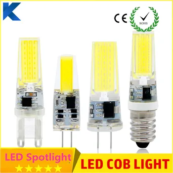 

10PCS Dimmable E14 G9 G4 LED Lamp 220V 9W 6W AC DC 12V COB Bombillas LED Bulb Lampada LED G4 G9 COB Lights Replace Halogen G4 G9