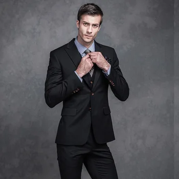 

(Jacket+Pants+Vest+Tie) 2017 Tailored Men's Light Grey Wedding Suits Gentlemen Style Men's Daily Work Suits Formal Prom Suits