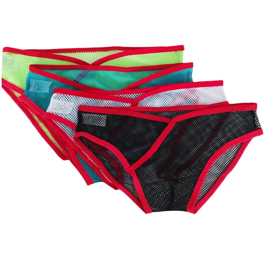 Quick dry and breathable Sexy Men's Low Waist Breathable Mesh