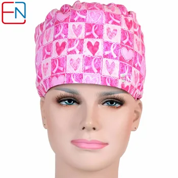 

Hennar Womens Scrub Caps With Masks High Quality 100% Cotton Fabric Material Caps Hats Bright Colors Medical Surgical Doctor Cap