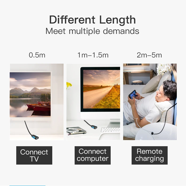 Vention USB2.0 3,0 кабель-удлинитель для мужчин и женщин кабель-удлинитель USB3.0 кабель-удлинитель для портативных ПК USB кабель-удлинитель