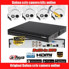 Mutil язык Dahua 4ch CVI аудио Камера наборы HCVR5104HS-S3 с 2MP 1080 P Водонепроницаемый CVI камера видеонаблюдения IR Камера HAC-HDW1220EM-A