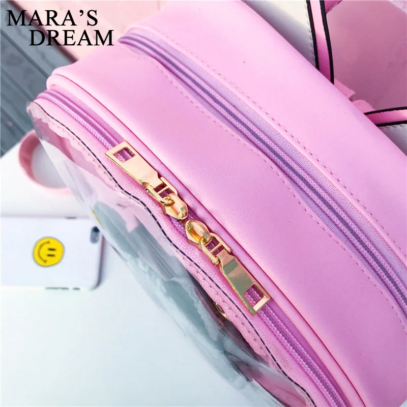 Женские рюкзаки Mara's Dream прозрачные кожаные сумки на плечо яркого цвета с