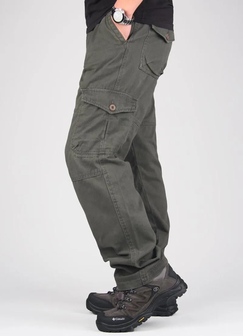 Весна Лето Мужские штаны повседневные карго карман модная одежда тактические армейские брюки Свободные мешковатые хип хоп джоггеры большой размер 7XL