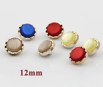 

30pcs/lot Size:12mm Candy color acrylic buttons,gold color edge shank button for shirt garment accessories(ss-4352)