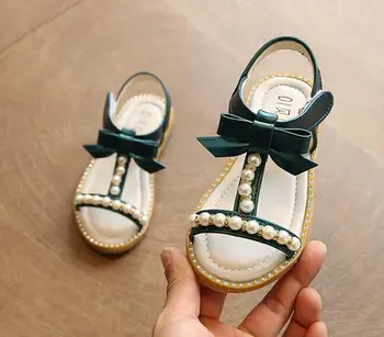 

Girls Roman Sandals 2019 Summer New Korean Princess Sandals Pearl Kids Children Sandals Baby Beach Shoes