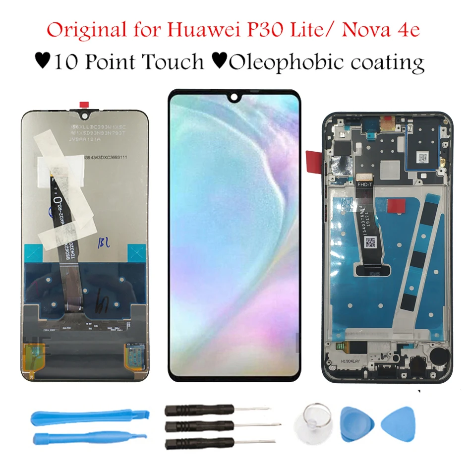 

Original 6.15" for Huawei P30 Lite/ Nova 4E LCD Display Touch Screen Digitizer Assembly LCD Display P30 Lite Repair Parts