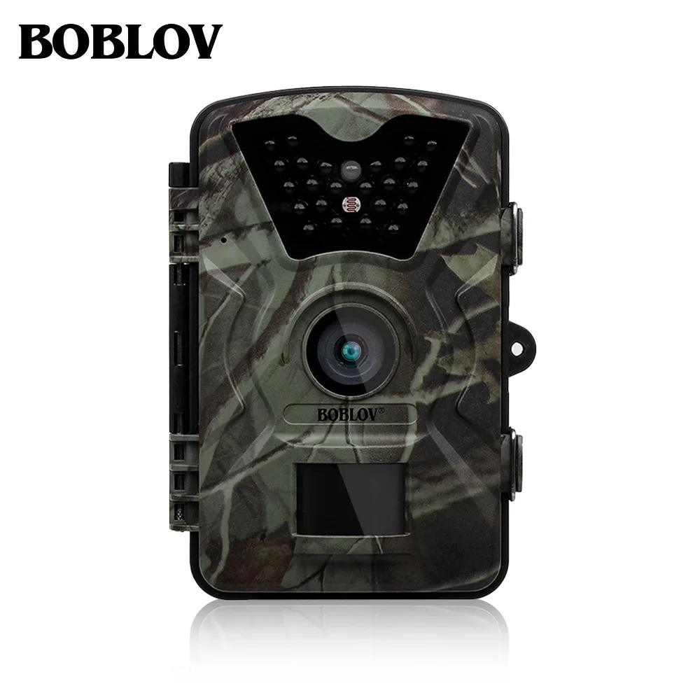 Boblov CT008 12MP 1080P охотничья камера, Охотничья камера для игры на ферме, Скаутинг, камера ночного видения с замедленной съемкой 65 футов, 90 градусов, PIR - Цвет: Standard Package