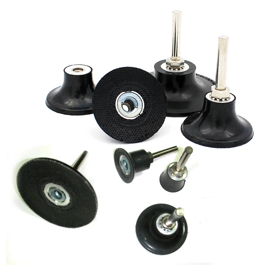 

2" 1" 3 inch 30mm 50mm 75mm Back-up Pad for Roloc Sanding Disc Air Grinder 6mm Adapter Thread Bolt Shaft Changeable Rubber Pad