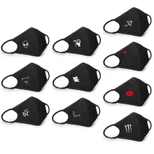 Унисекс Мода Рот маска хлопок теплая пыль респиратор модные черные маски для лица для женщин Анти-пыль