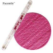 Луна звезды акриловая тиснение скалка для помадки восхитительный узор дизайн для торта паста декорирование выпечки Кухонные инструменты 51005