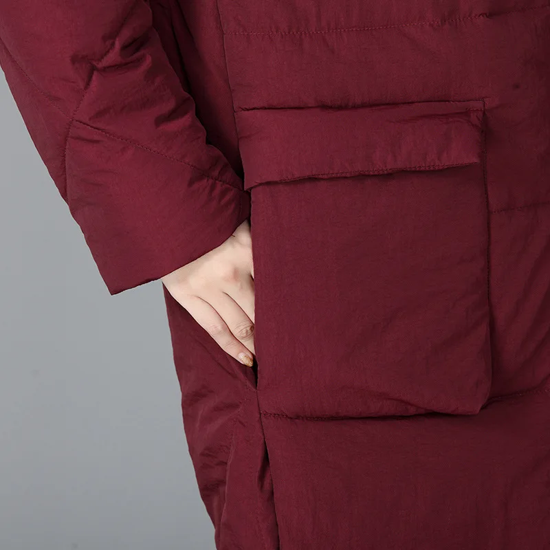 2018 Middle-aged Women Winter Jacket Loose Long Warm Female Coat Winter Thicker Plus Size 4XL Mother Women Cotton Parkas Hooded