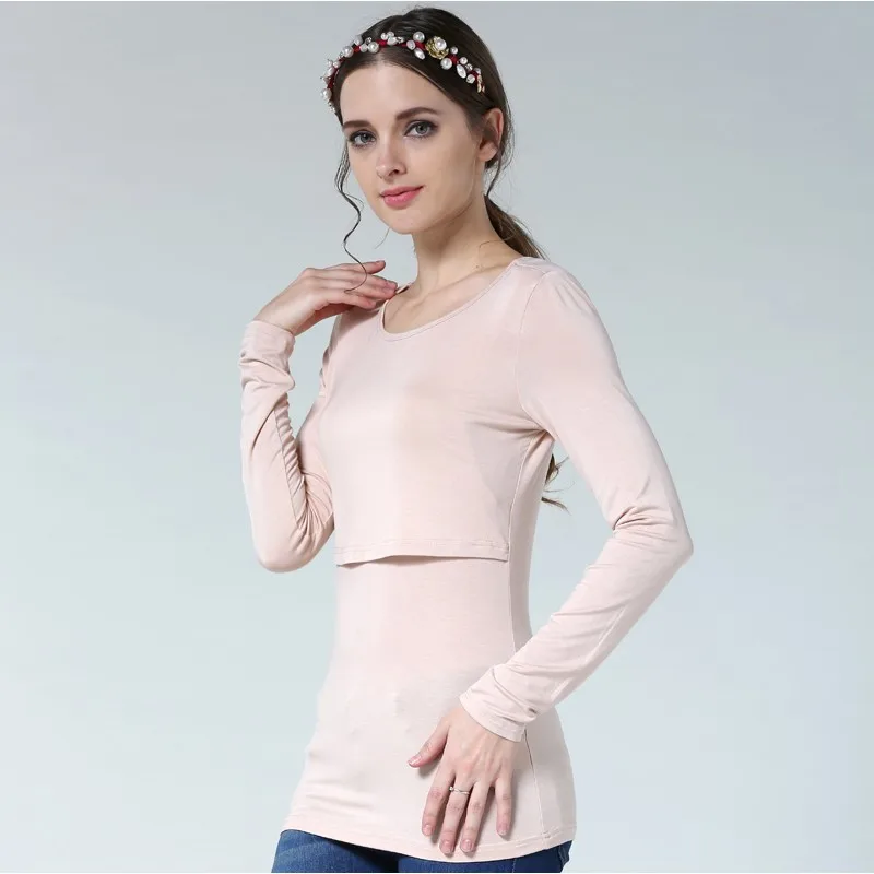 Materno para Mulheres Alto de Maternidade Emoção Mães Gravidez Maternidade Roupas Outono Manga Longa Tops Aleitamento Grávidas Enfermagem T-shirt 10 China for pregnant Suppliers