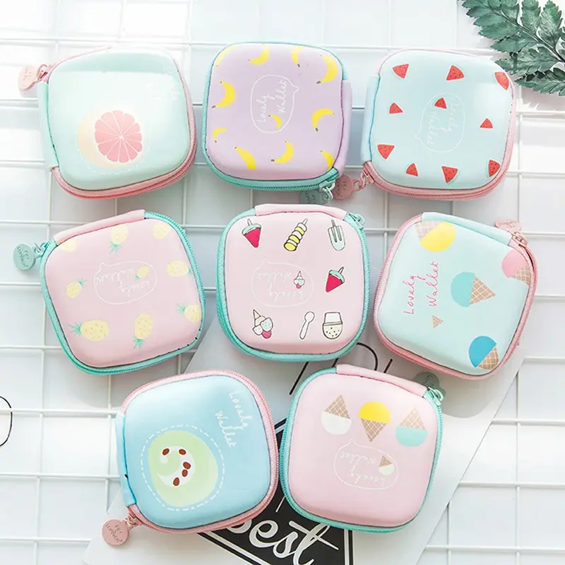 

1PC Carrying Zipper Hard Box Earphone Bag Case Storage Headphone Stand For Headset Earbuds Memory Card Money Key Box Organizer