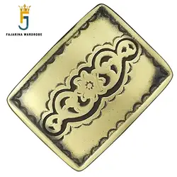 FAJARINA Unique Design Solid Brass Buckle Only for 3.6-3.9cm Width Cowboy Floral Pattern Belt Buckles Men Freeshipping BCK038 FAJARINA Unique Design Solid Brass Buckle Only for 3.6-3.9cm Width Cowboy Floral Pattern Belt Buckles Men Freeshipping BCK038