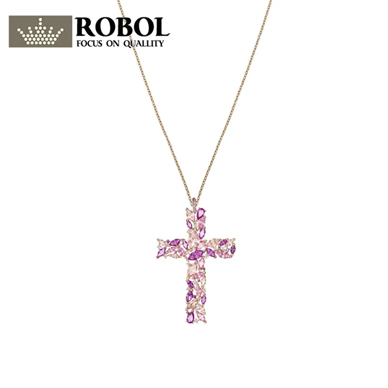 

2018 New MAGDA Pendant Color Design Rose Gold Plated 5430885 Original Copy SWA Jewelry Ornament Fashion Design Necklace Women
