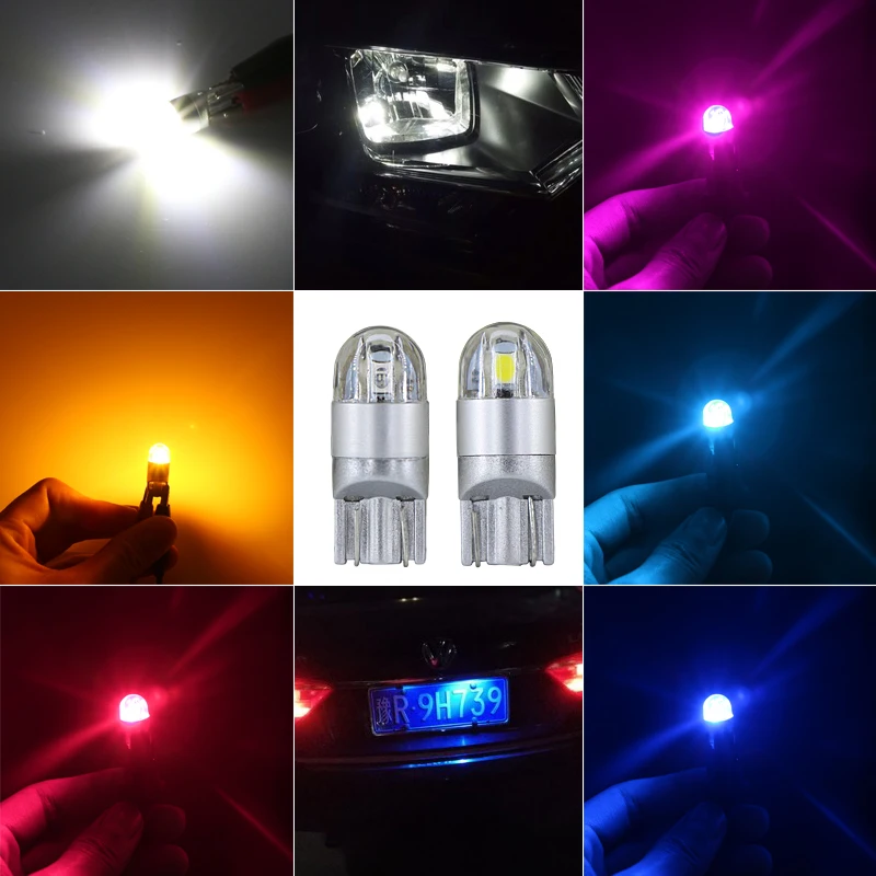 2 шт. габаритные огни SAARMAT T10 W5W 194 для Alfa Romeo Chrysler Daewoo Daihatsu Dodge Fiat Geo GMC|w5w 2pcs|blue light lampled