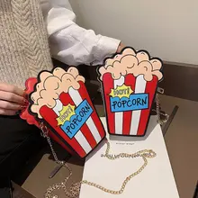 Забавная сумка через плечо в форме попкорна милая сумочка сумки