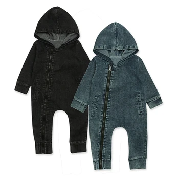 

Hooded Kids Clothing Baby Rompers For Boys Clothes Newborn Clothing Brands Cotton Jeans Boys Jumpsuit Infant Costume Baby Outfit