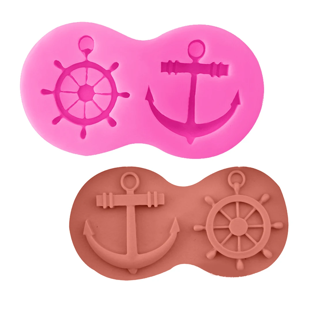 

Kitchen Sugarcraft Tools 1PC Silicone Soap Mold Anchor Rudder Shape Fondant Cake Decorating Chocolate Stencils Pastry Baking