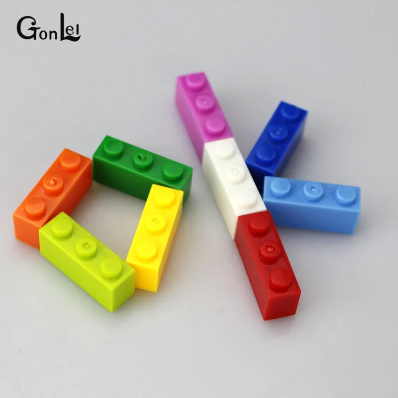 80 шт./лот Moc кирпич 1X3 (3h) DIY просветленные Блоки Кирпичи совместимы с 3622 Rebrickable