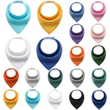 Одноцветные хлопковые детские нагрудники для новорожденных, Детская бандана, мягкая детская накидка для младенцев, полотенце для кормления, шарф, Детские аксессуары для коляски