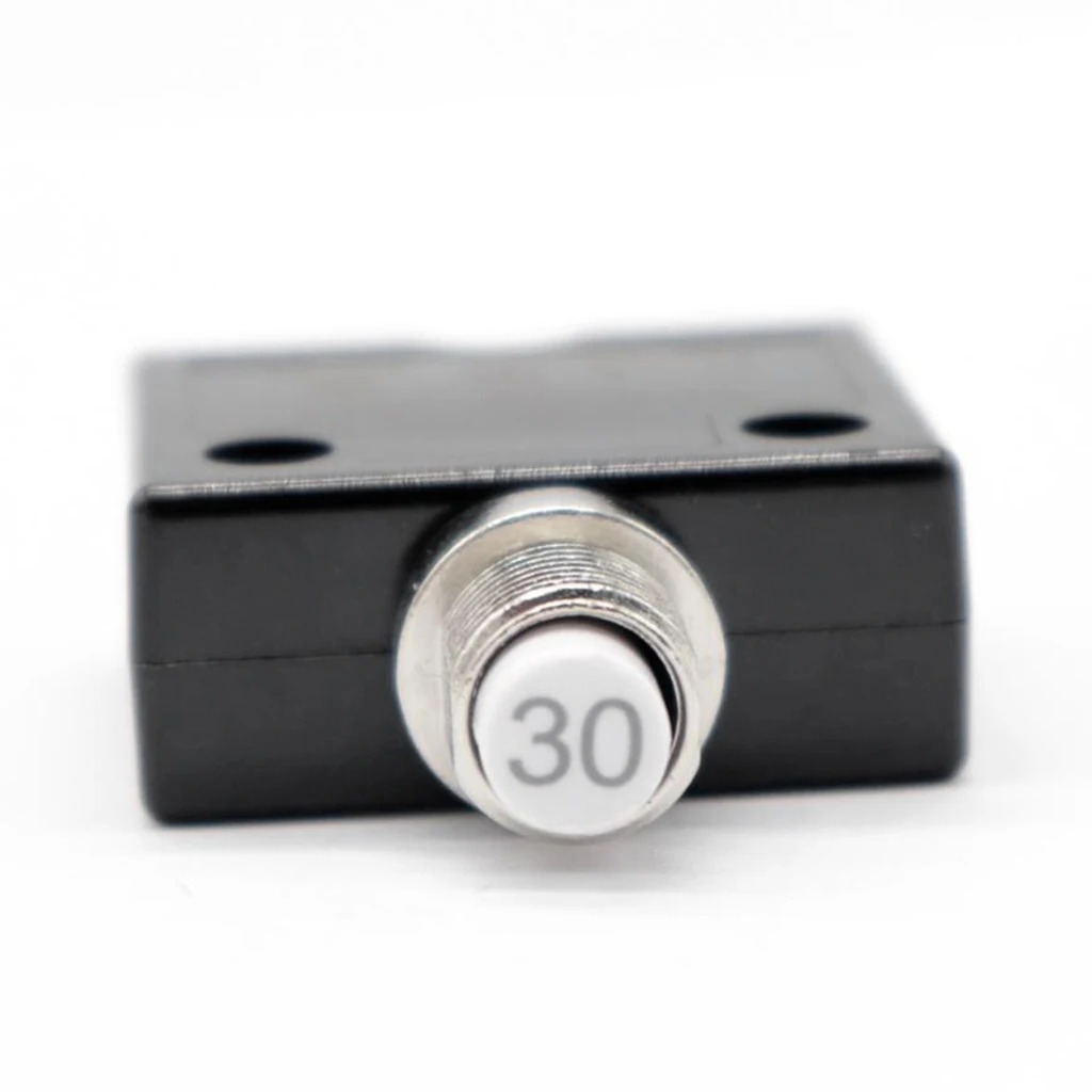 30 AMP Push Button Resettable Terminal Circuit Breaker Panel Mount 12V-24V
