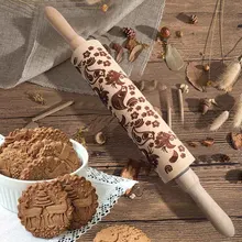 Дропшиппинг 1 шт. деревянная Скалка тиснение выпечки Рождество лося печенье лапша бисквит Фондант MDP66